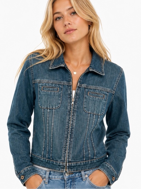 GAP Jackets & Blazers - GAP Stretch Full Zip, Blue Jean Jacket.